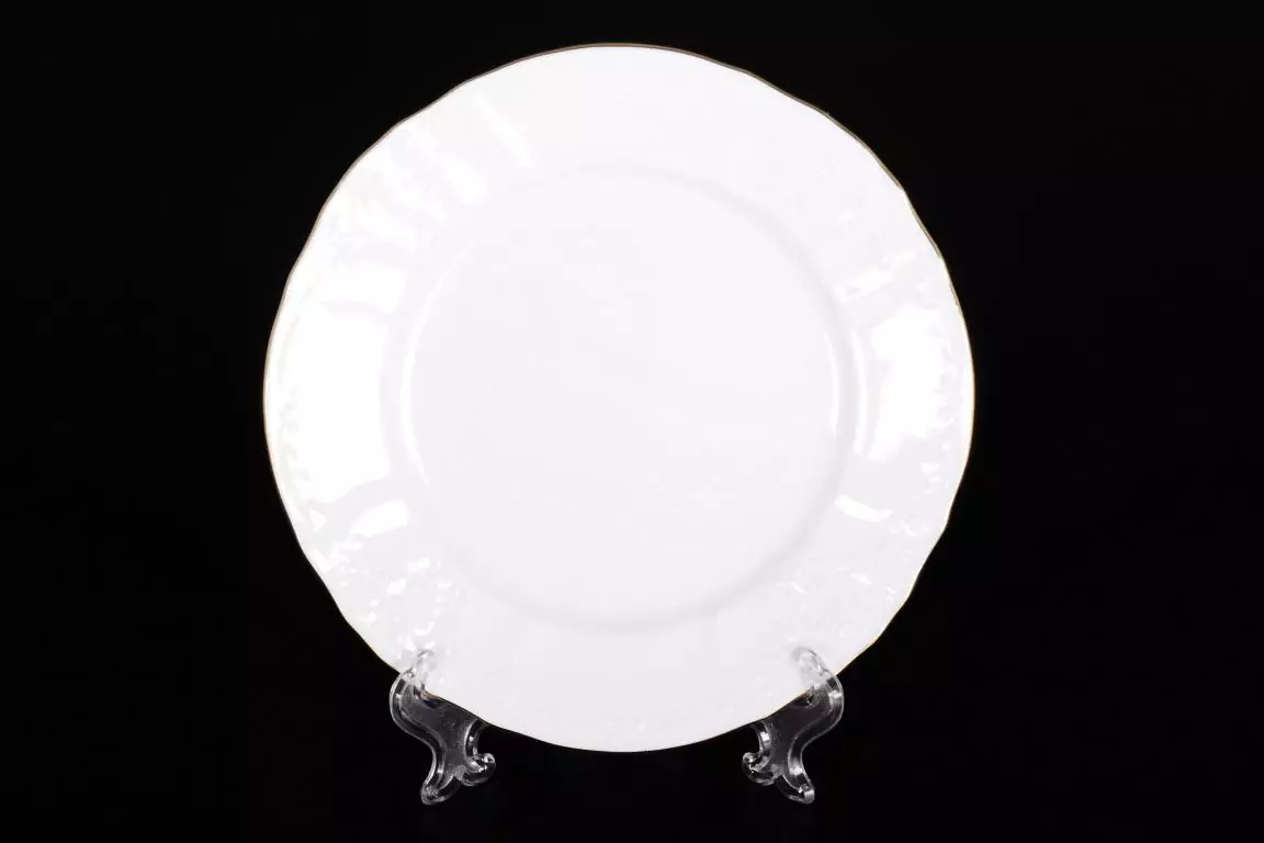 Набор тарелок 17 см Бернадотт Белый узор (6 шт)