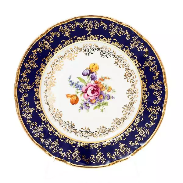 Набор тарелок Констанция Кобольт Полевой цветок 17см (6 шт)